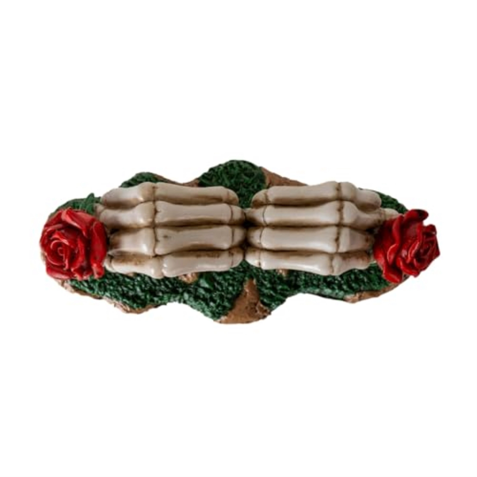 Pacific Giftware Skeleton Gravestone Figurine Love Never Dies Design with Roses Ideal for Gothic Decor Romance Lovers 6.3 inch