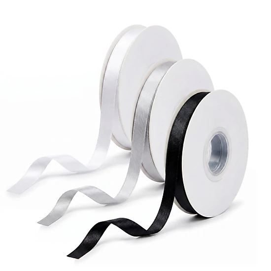 Wrapables Satin Ribbon 3/8 Inch x 75 Yards (Set of 3), For Gift ...