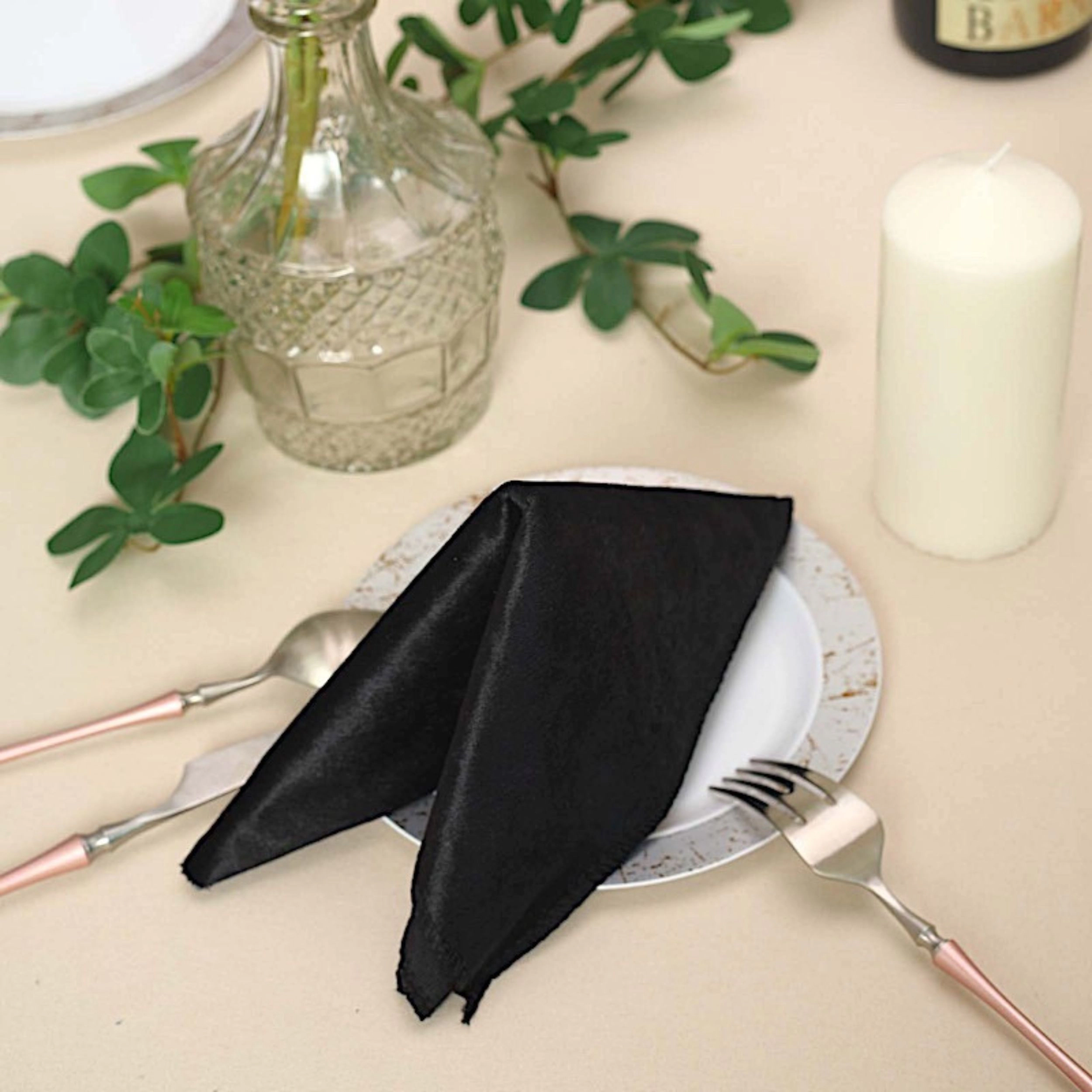 Home Collection Set of 10 20-Inch Velvet Dinner Napkins