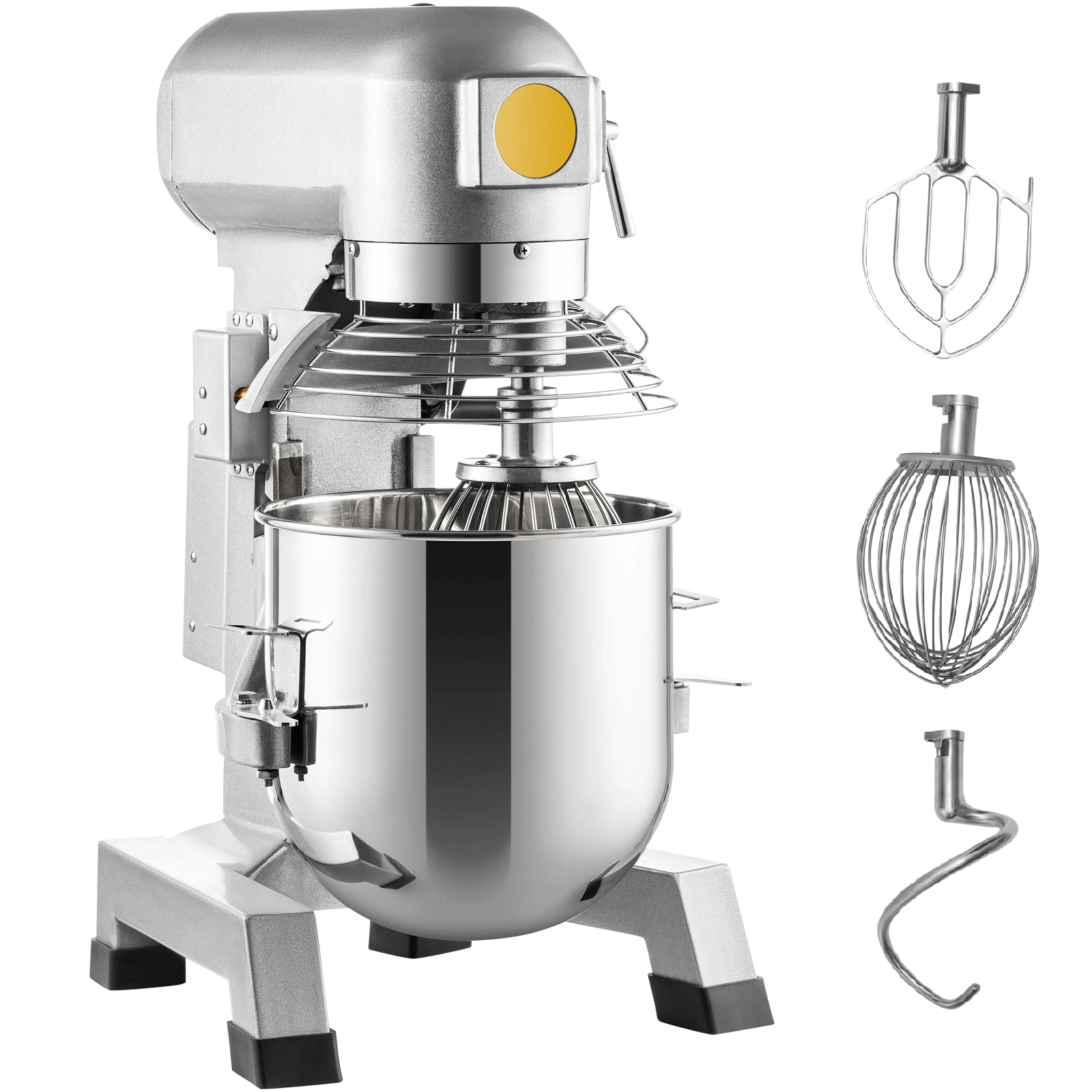 HONGGE Commercial Food Mixer Commercial Mixer with Timing Function Stainless Steel Bowl Heavy Duty Electric Food Mixer