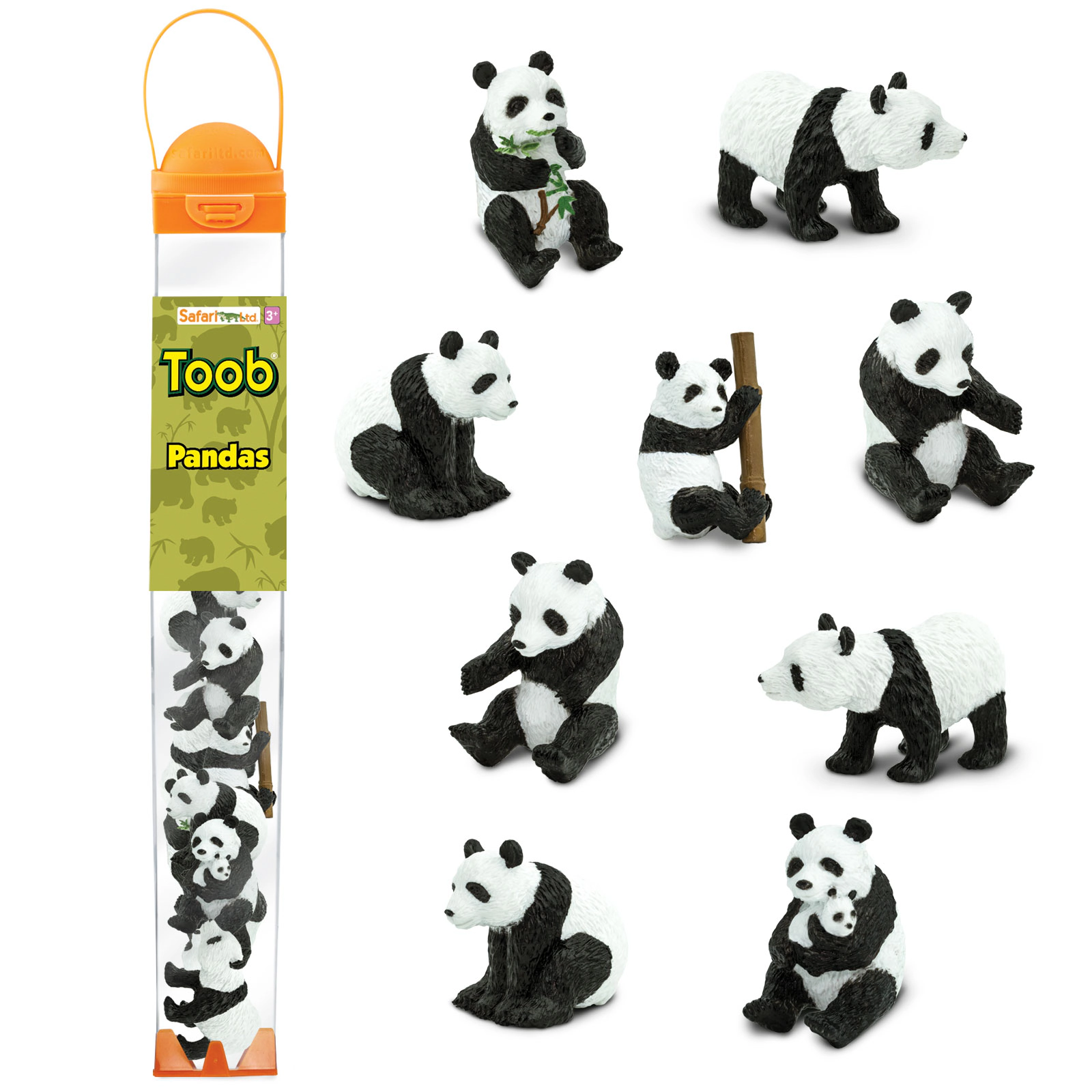 Safari Ltd. - Pandas TOOB - contains 9 Mini Figurines