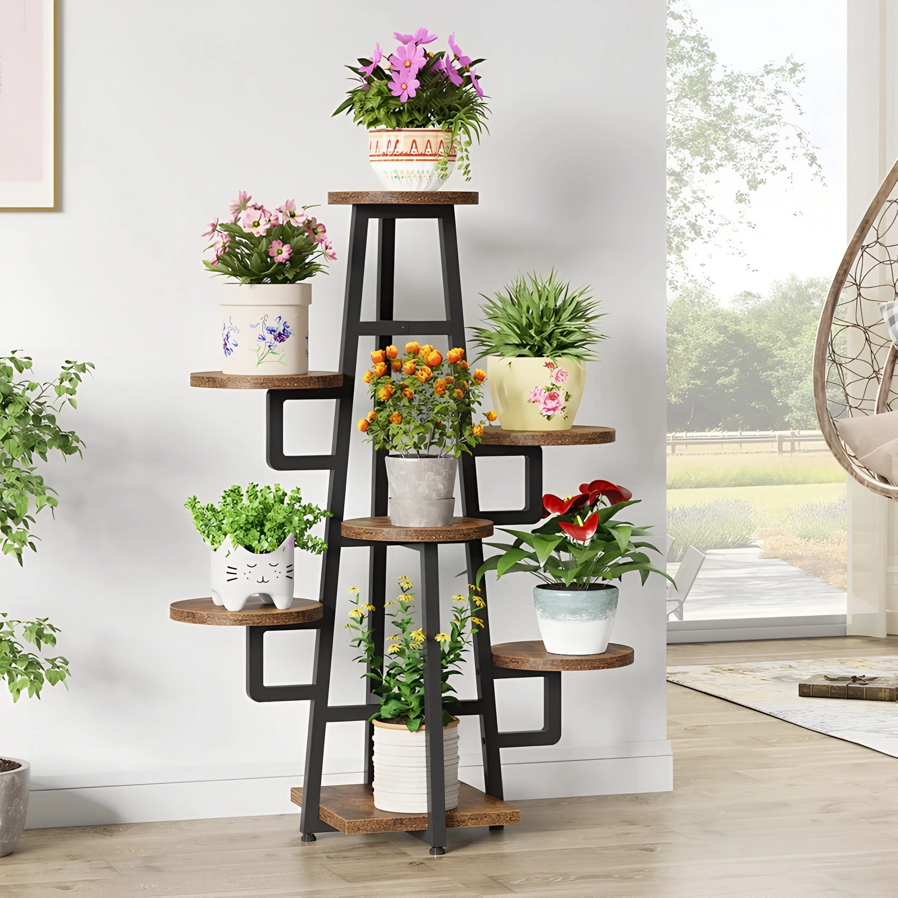 Tribesigns 7-Tier Plant Stand, 43.3" Plant Pots Holder Rack Flower Stand