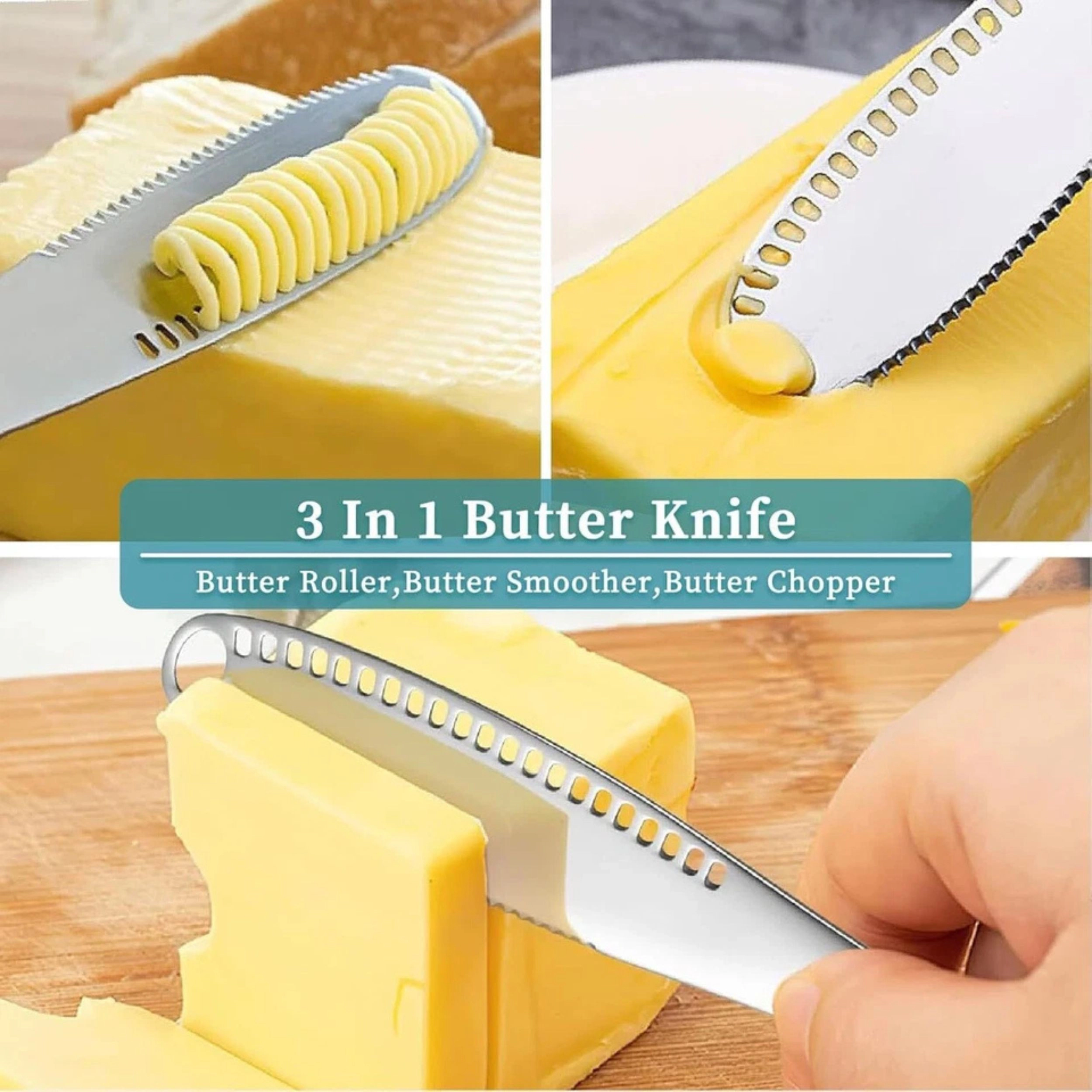 SS Design 2 Pack Stainless Steel Butter Spreader Knives