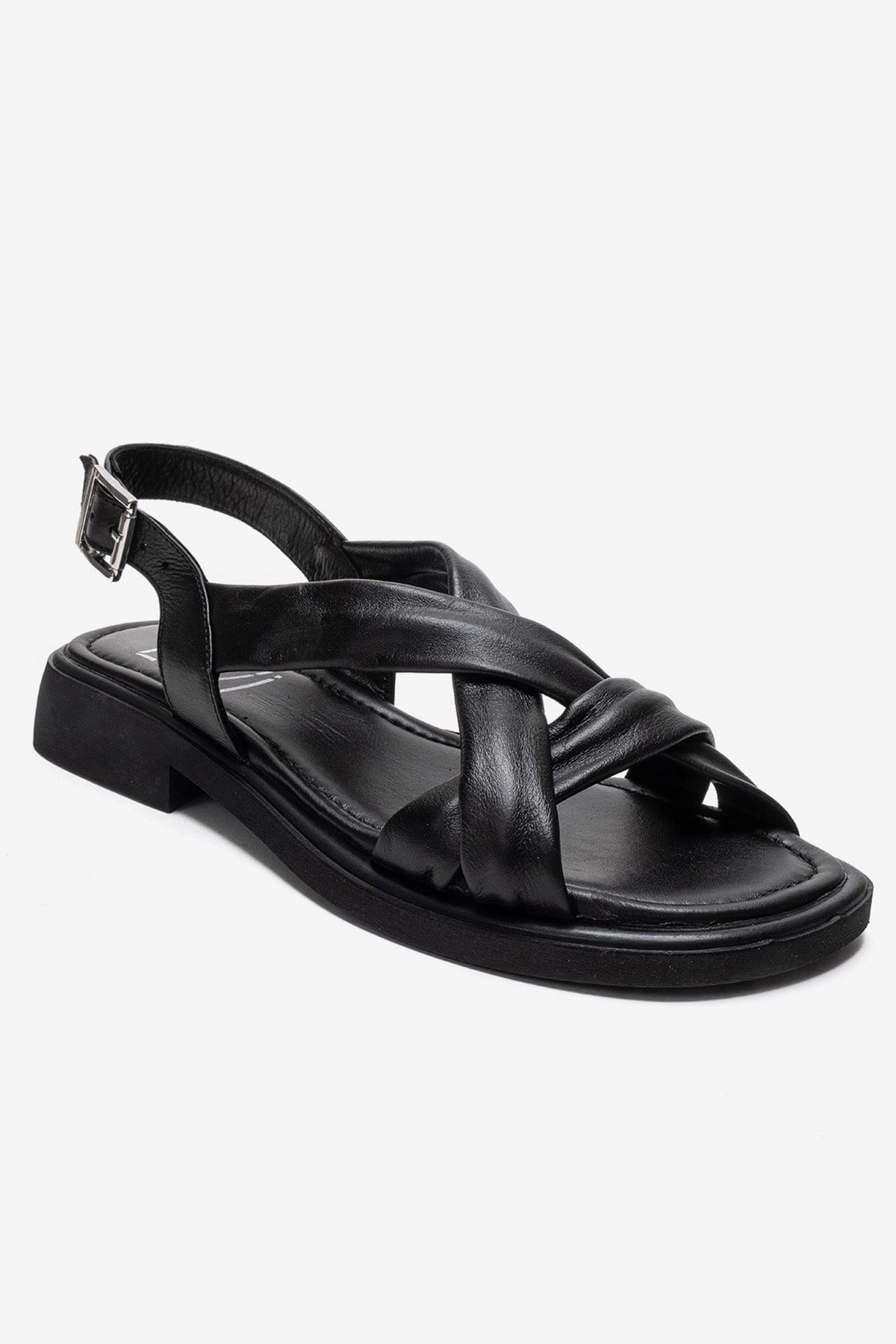 Forever & Always Womens Frand Leather Crisscross Strap Sandals