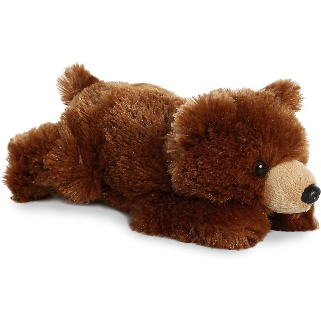 Aurora Mini Flopsie Grizzly Bear 8-Inch Stuffed Animal Plush