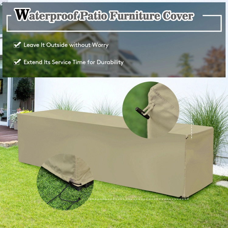 Hivvago 8 Pieces Patio Rattan Furniture Set With Storage Waterproof Cover And Cushion