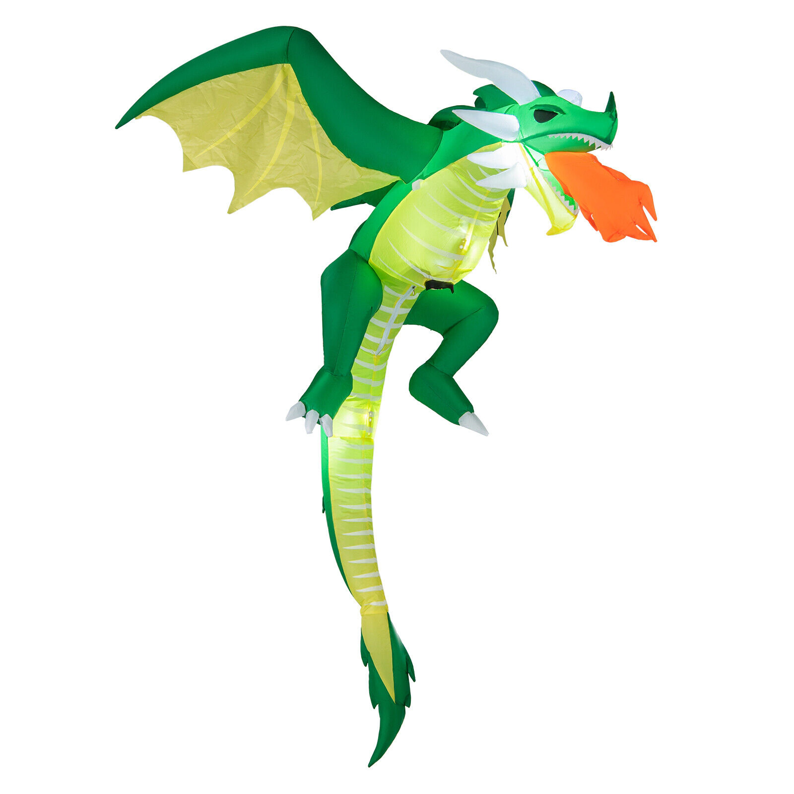 Glintex 5-Ft Hanging Halloween Inflatable Dragon with 1-Minute Inflation, Green