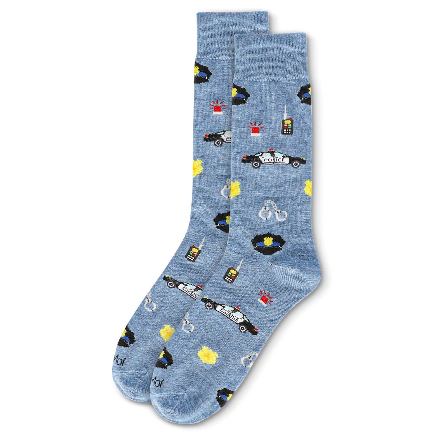 Memoi Men's Police Bamboo Crew Socks