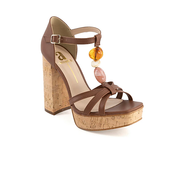 Andrea Womens High Heel Sandals With Ornamental Stones