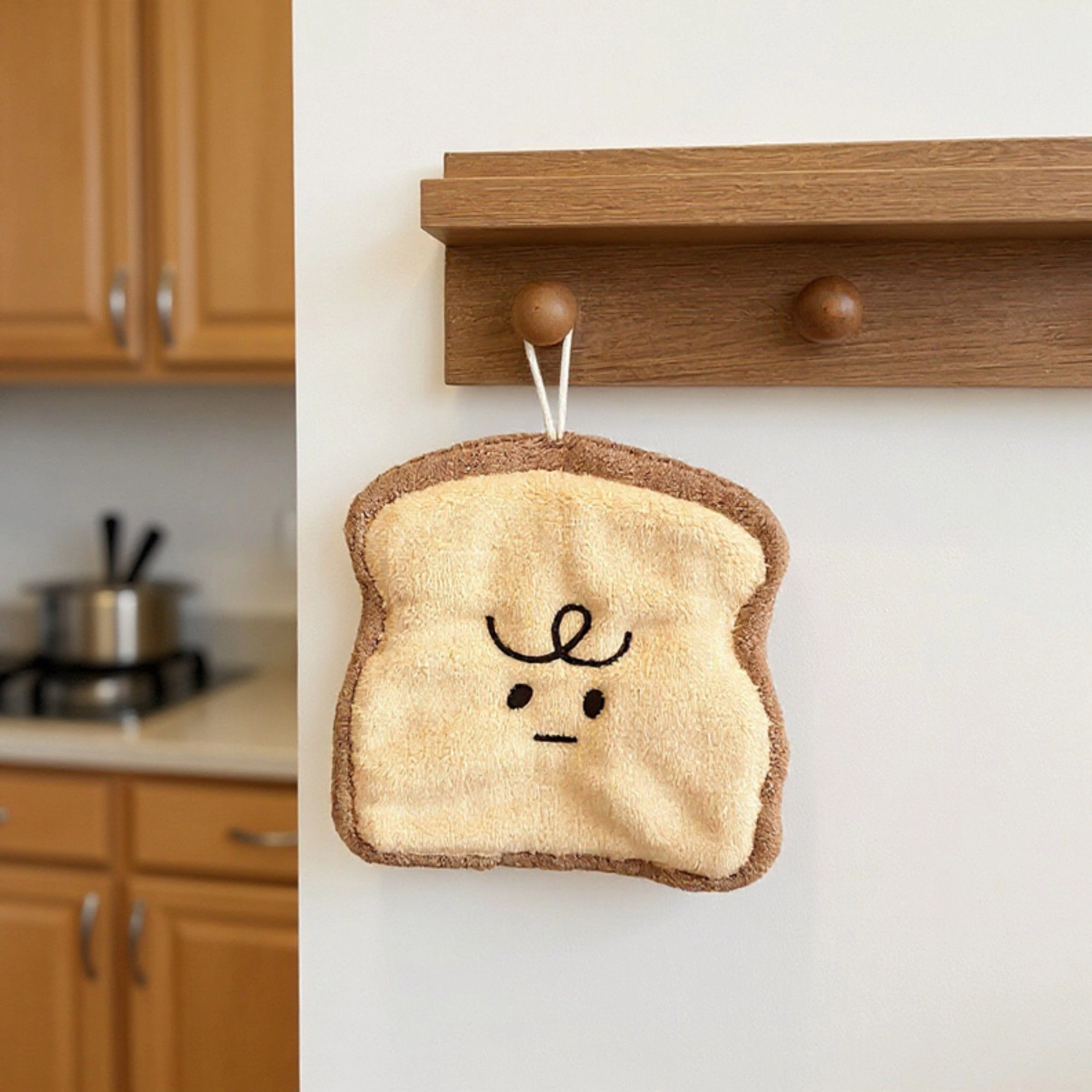 Alilang Women Croissant Shaped Plush Kitchen Sponge Soft Absorbent Reusable Dish Cleaning