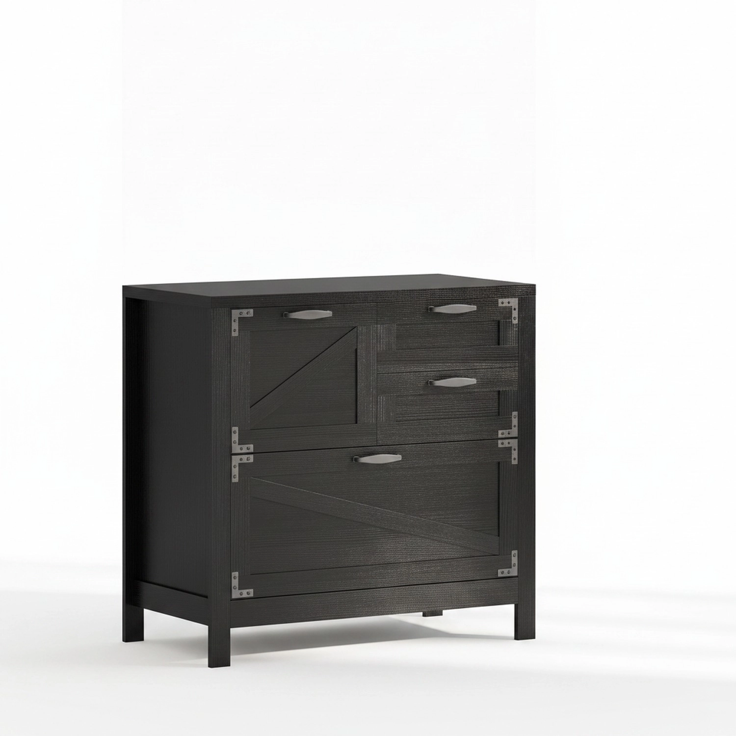 HONGGE Lateral Filing Cabinet, Farmhouse File Cabinet with 4 Drawers, Fit Letter/A4/Legal Hanging Files