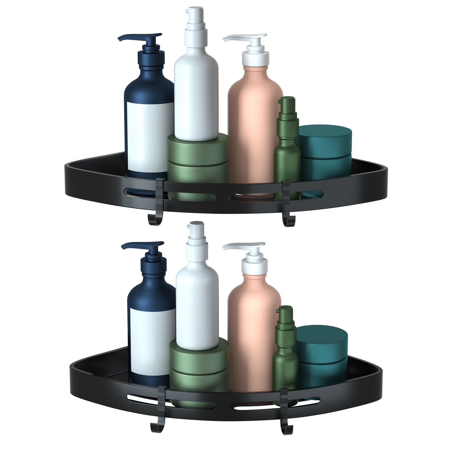 GBruno 2-Pack Aluminum Corner Shower Caddy Shelf