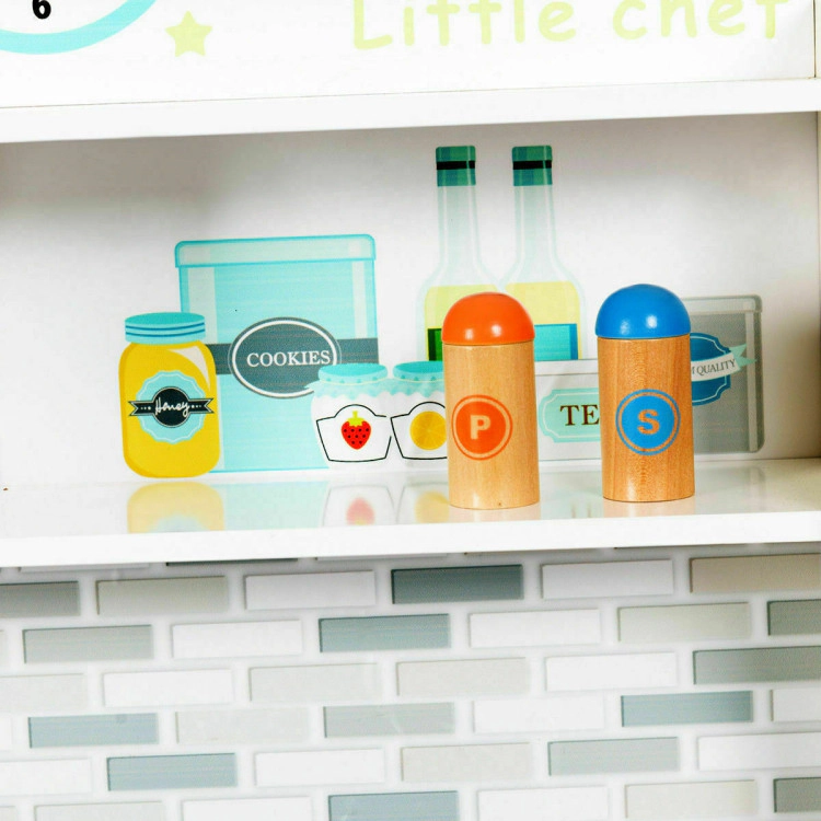 Hivvago Kid's Wooden Pretend Cooking Play Kitchen Set
