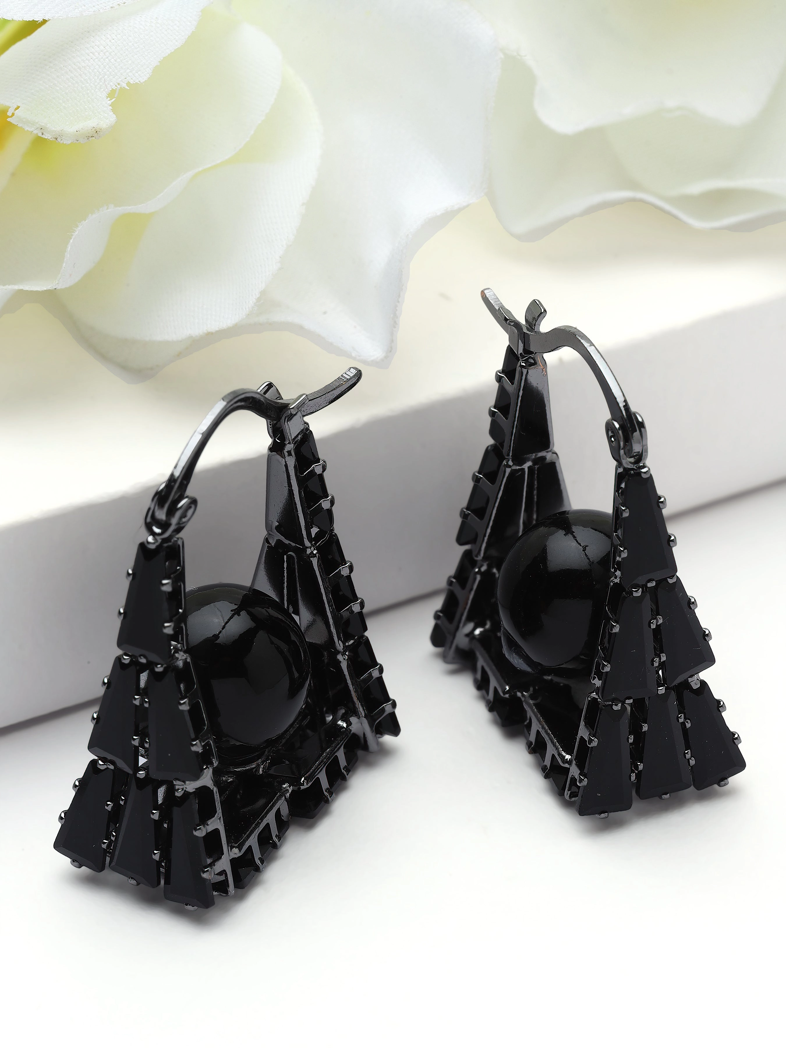 AGP PARIS Womens Geometric Frame Drop Earrings