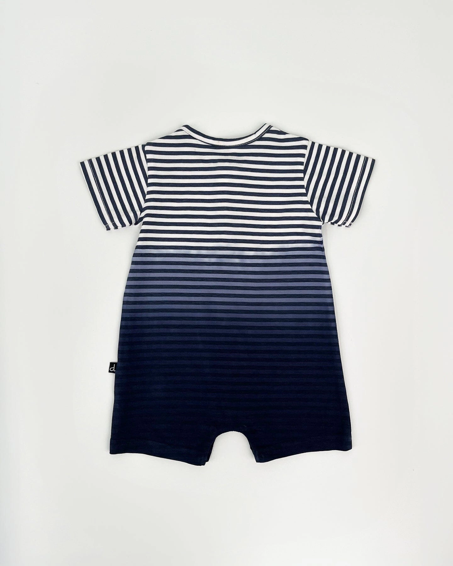 Deux par Boys Organic Cotton Romper Gradient Stripes