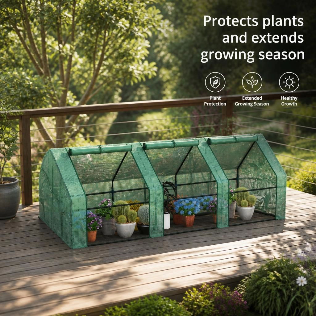 WOW PIONEER 9 Foot Steel Frame Walk-In Greenhouse