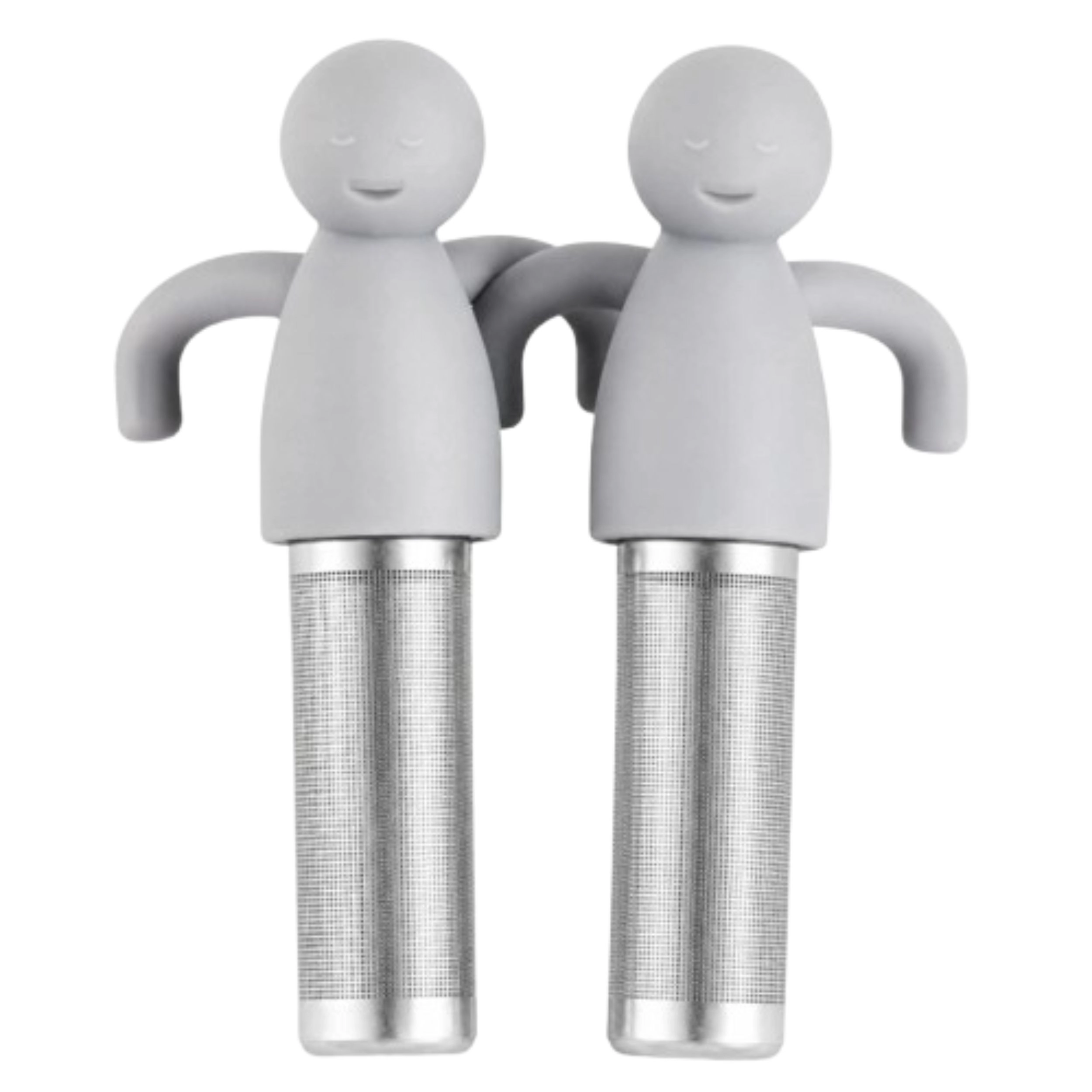 Home Collection Pack of 2 Stainless Steel Tea Infuser Mesh Strainer with Silicone Handle
