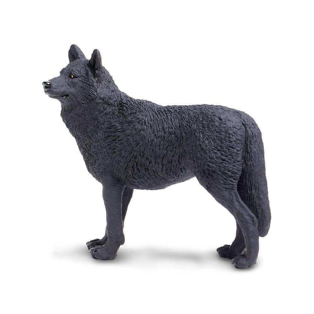 Safari Ltd. - Black Wolf Kids Toy Figure