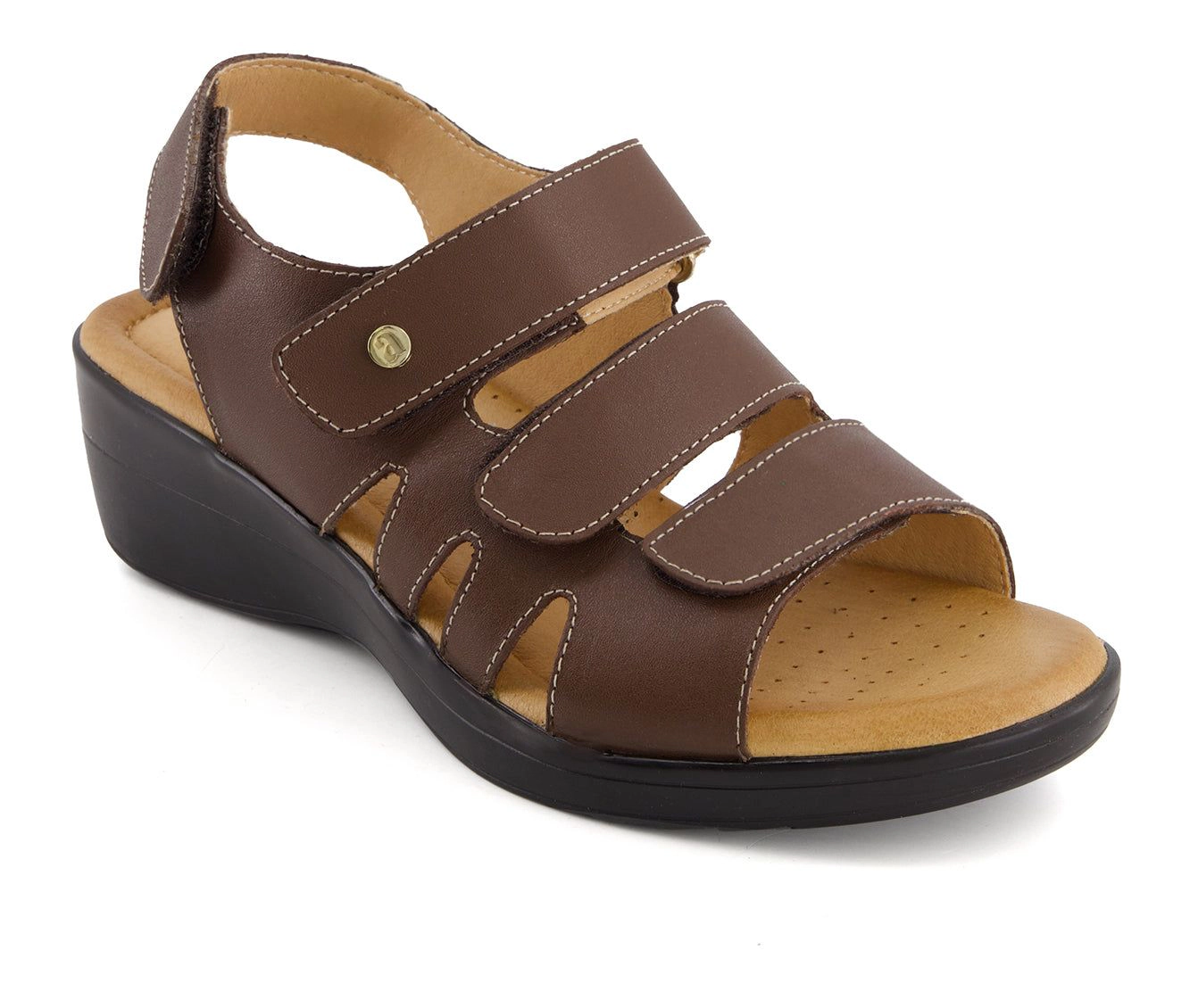 Andrea Womens Premium Comfort Wedge Fisherman Leather Sandals