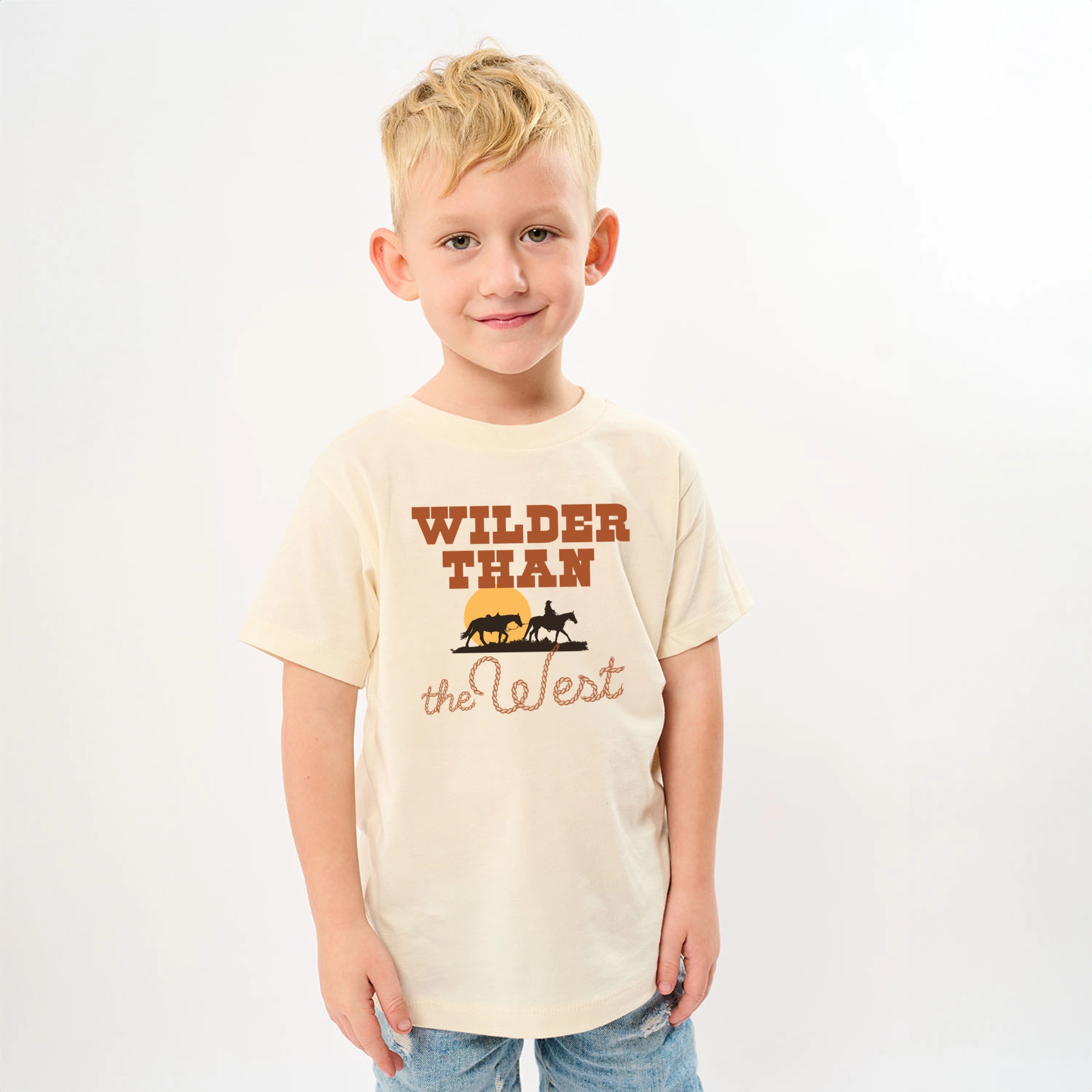 The Juniper Shop - Wilder Than West Bold Youth Short Sleeve Graphic T-Shirt