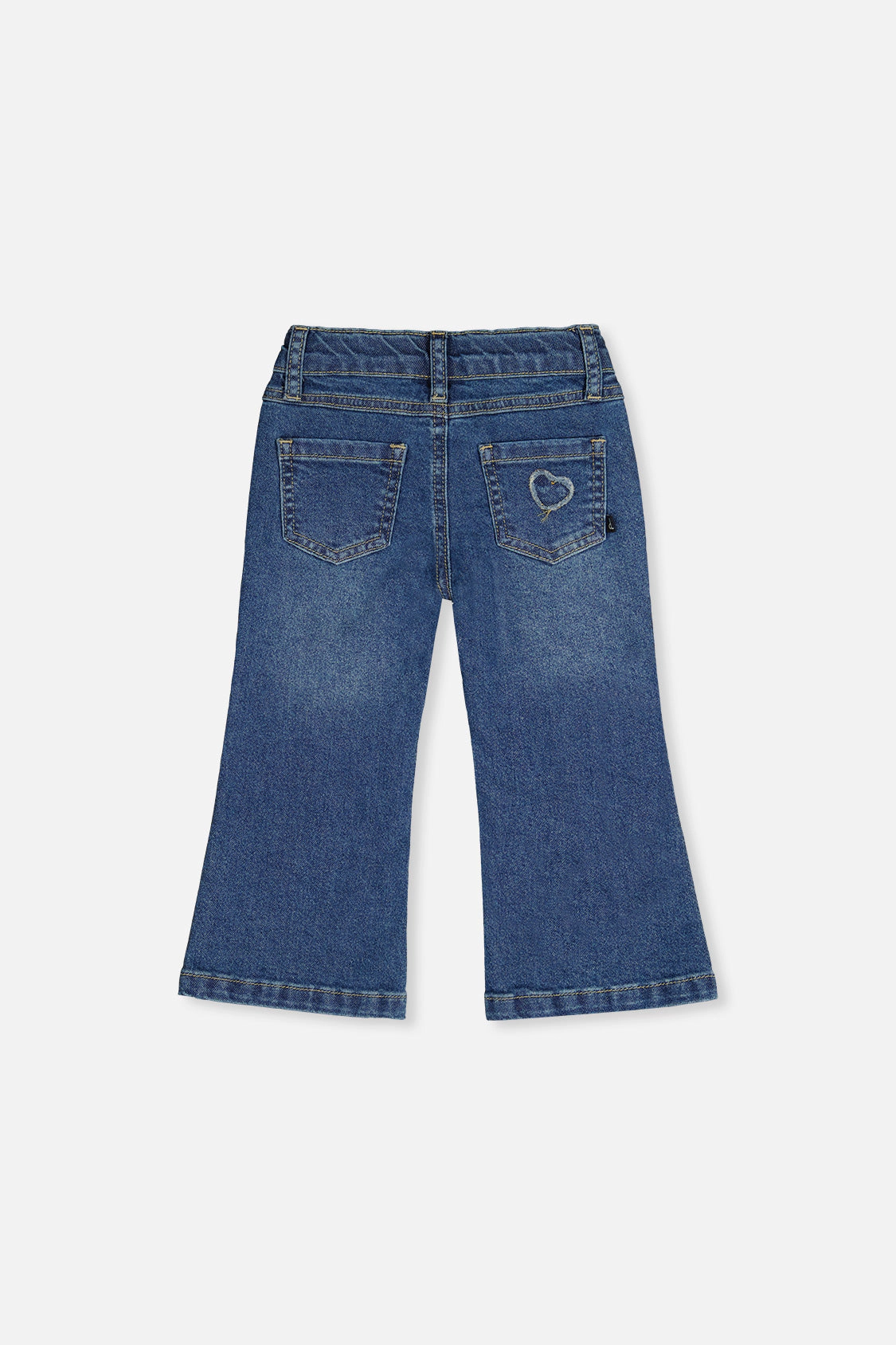 Deux par Girls Heart Appliqué & Floral Embroidered Boot Leg Denim Jeans