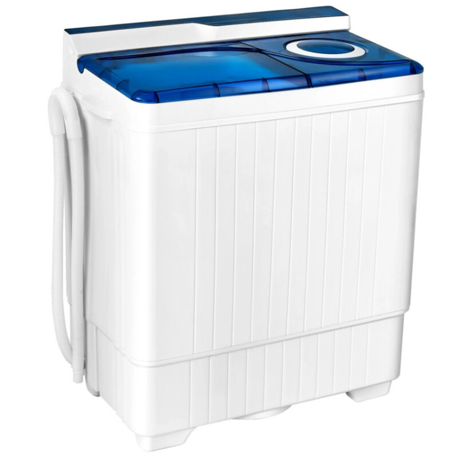 SUGIFT 26.5-in Compact Semi-automatic Portable Washing Machine with Built-in Drain Pump 26-lb Capacity Gray/Blue