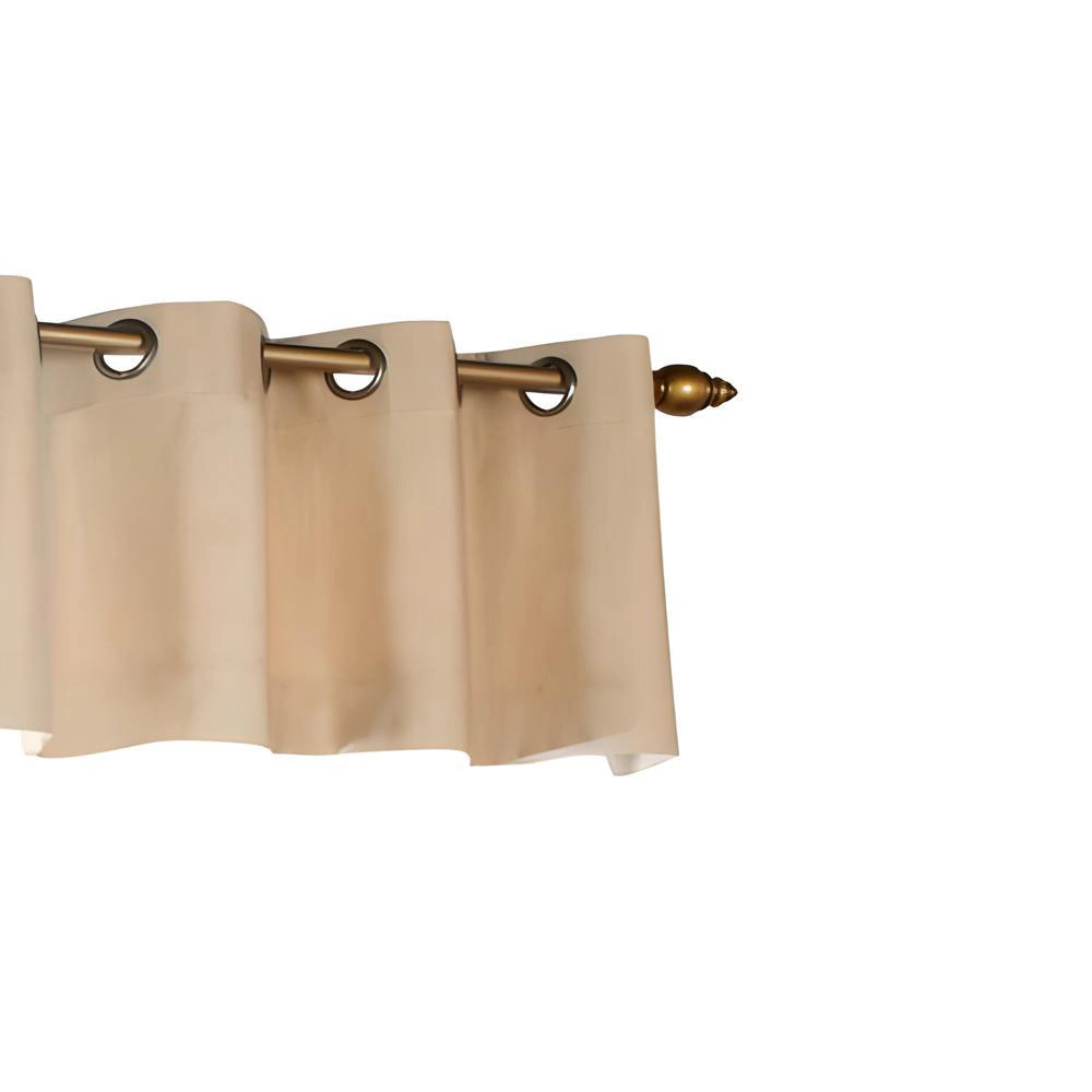Commonwealth Thermalogic Weather Cotton Fabric Grommet Top Valance - 40"x15" - Khaki