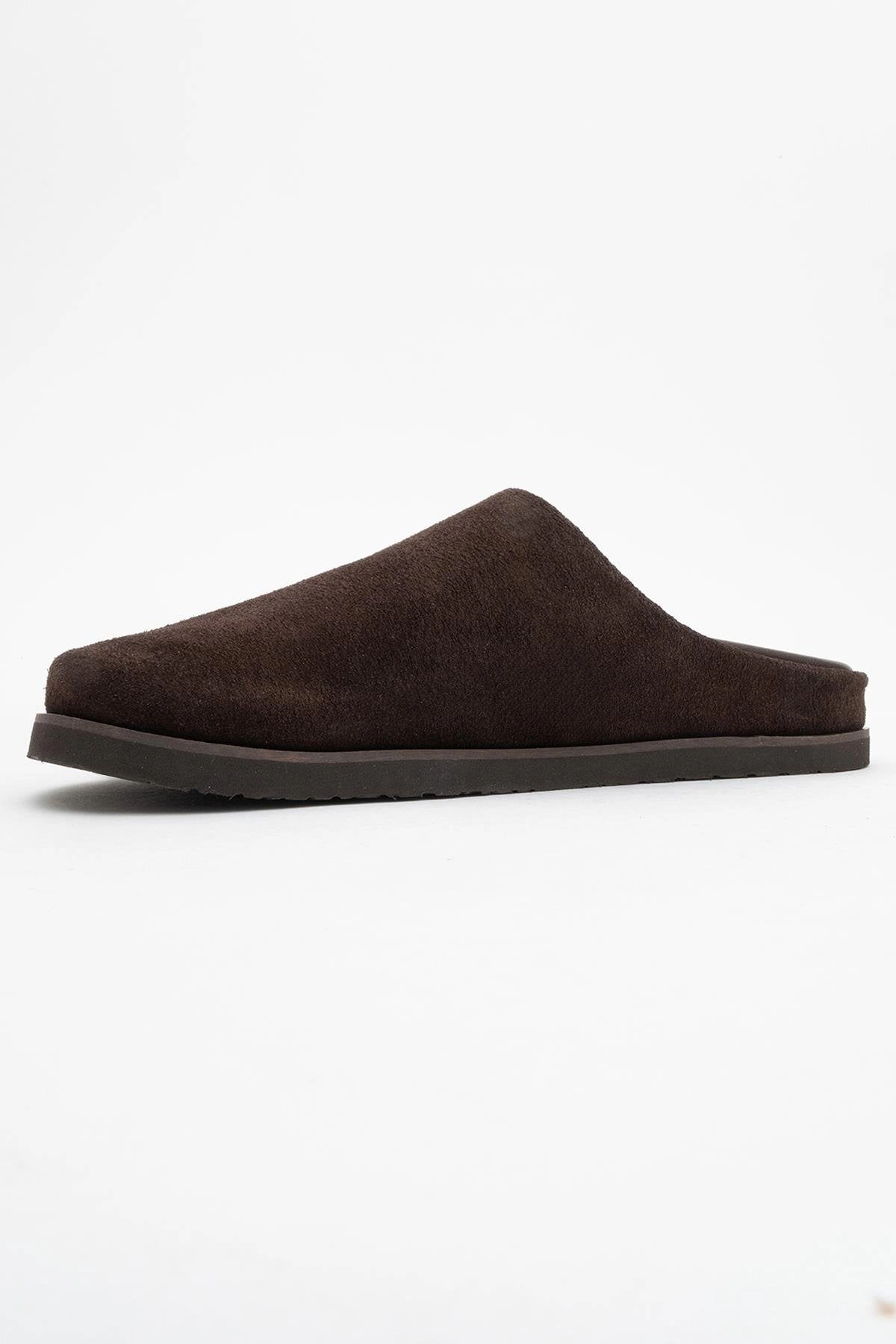 Forever & Always Womens Space Suede Leather Slide Sandals