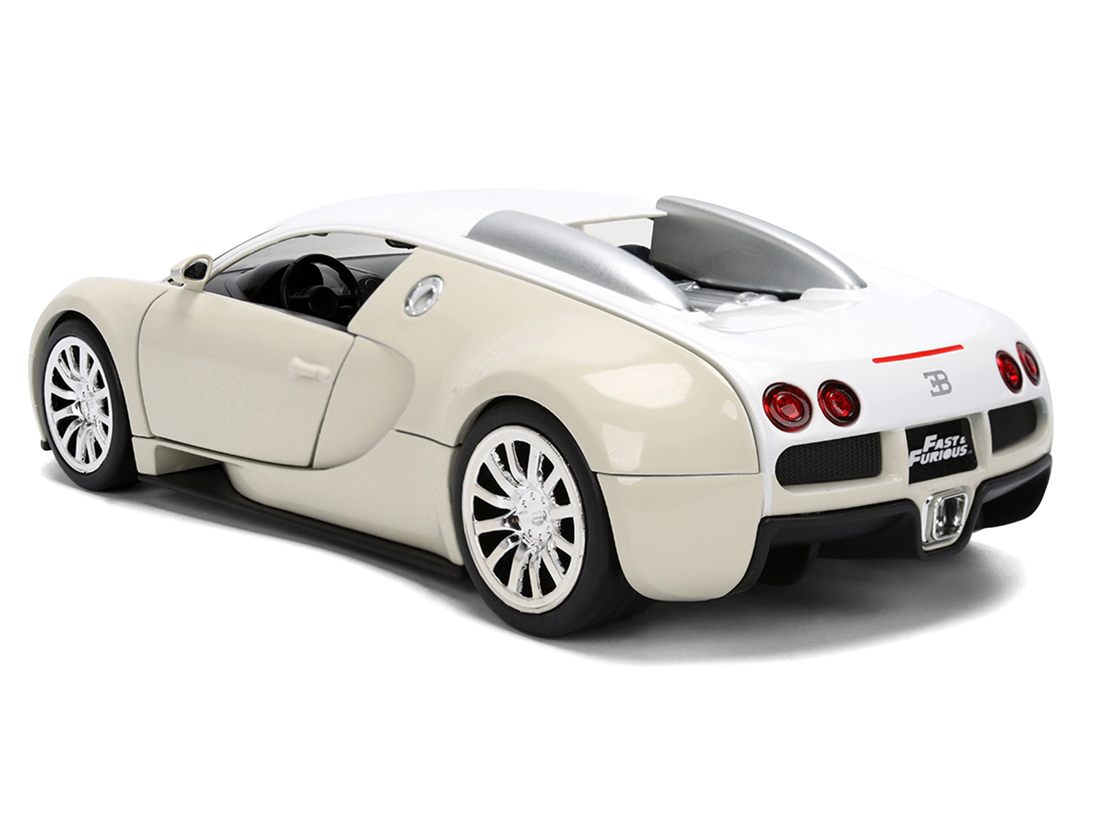 Jada 2011 Bugatti Veyron White And Tan "Furious 7" (2015) Movie "25 Years Of Fast & Furious" Series 1/24