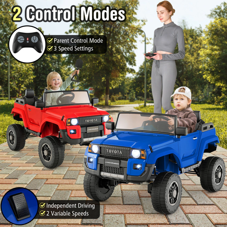 Hivvago 24V 2 Seater Ride on Car 4WD/2WD Switchable for Kids with Remote Ages 3+