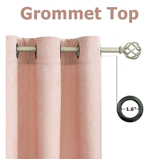 Kate Aurora Hotel Chic 2 Piece Room Darkening Grommet Top Window Curtain Panels