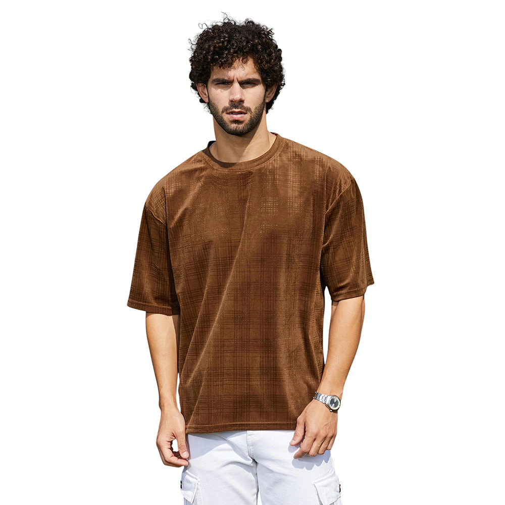 Tartan-Plaid Oversized T-Shirt