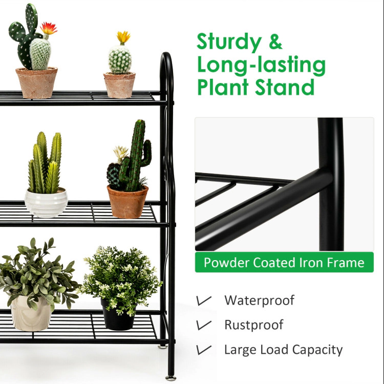 Hivvago Scrollwork Designed Three-Tier Plant Stand