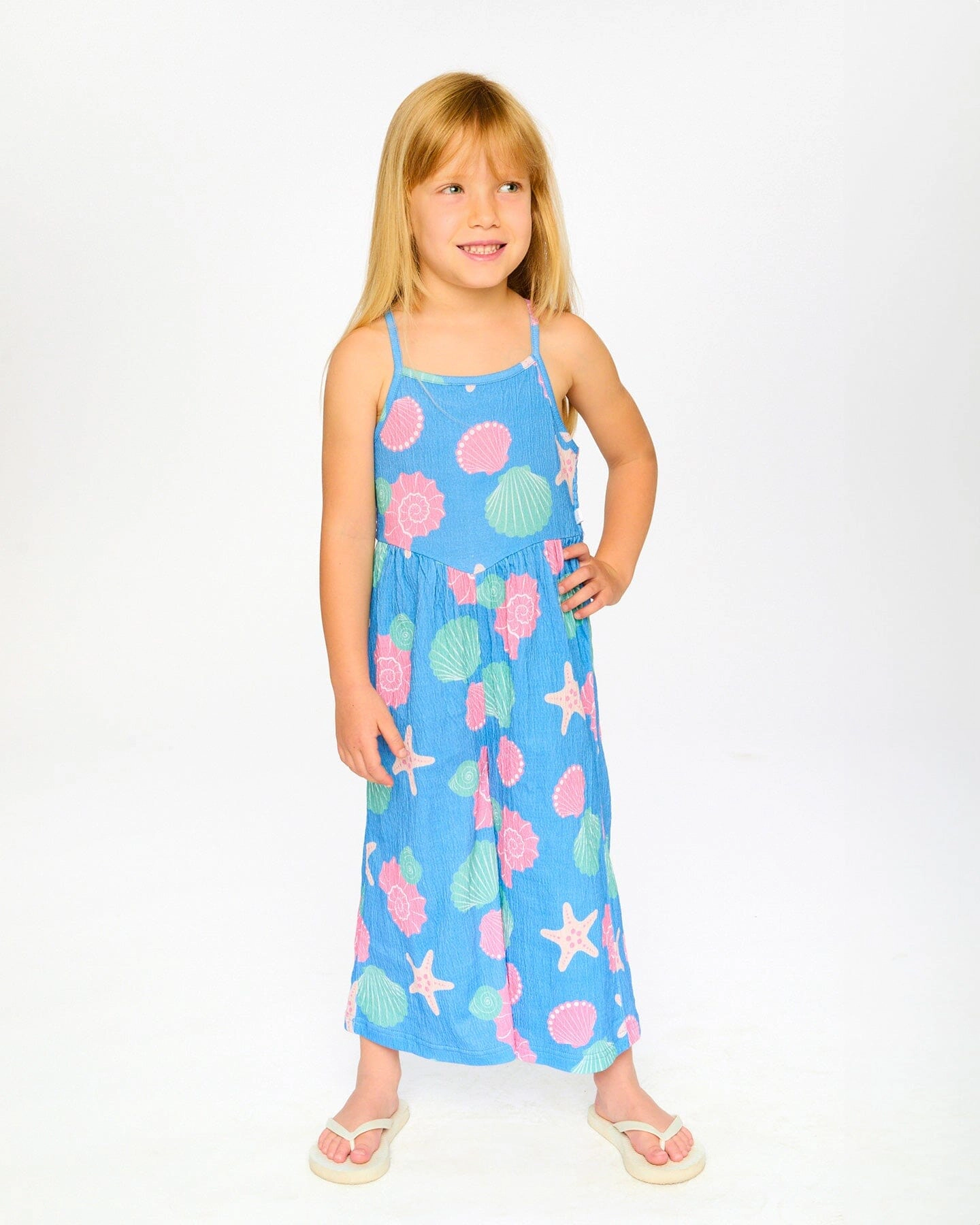 Deux par Girls Crinkle Jersey Jumpsuit Shell Print