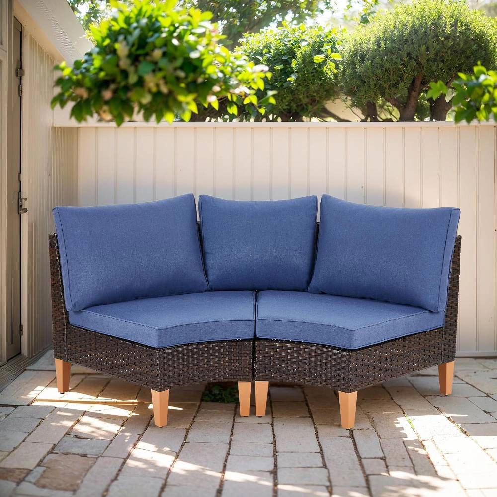 Radiant Essence Unisex Modular Wicker Patio Sofa