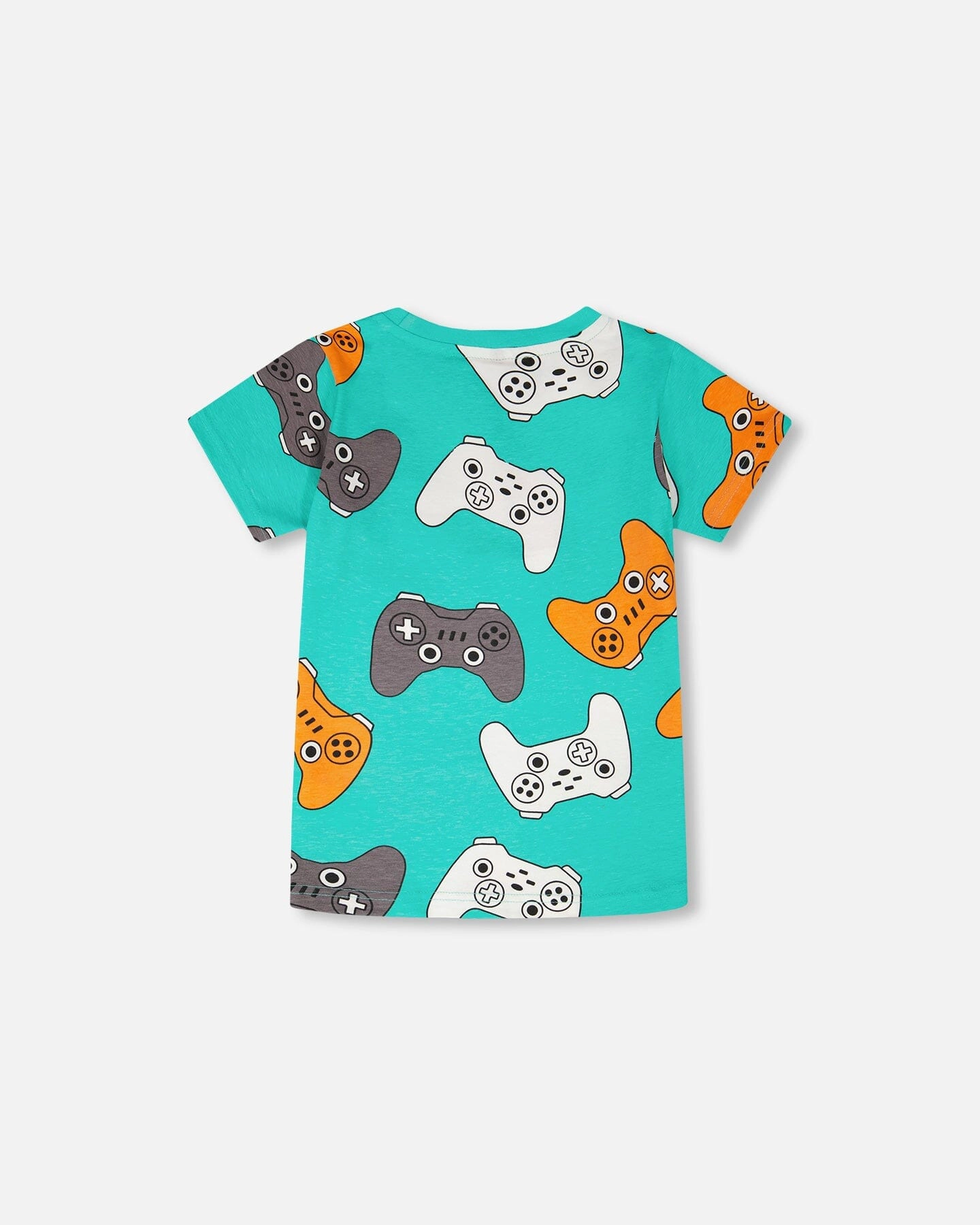 Deux par Boys Organic Cotton Jersey T-Shirt Printed Gamepads