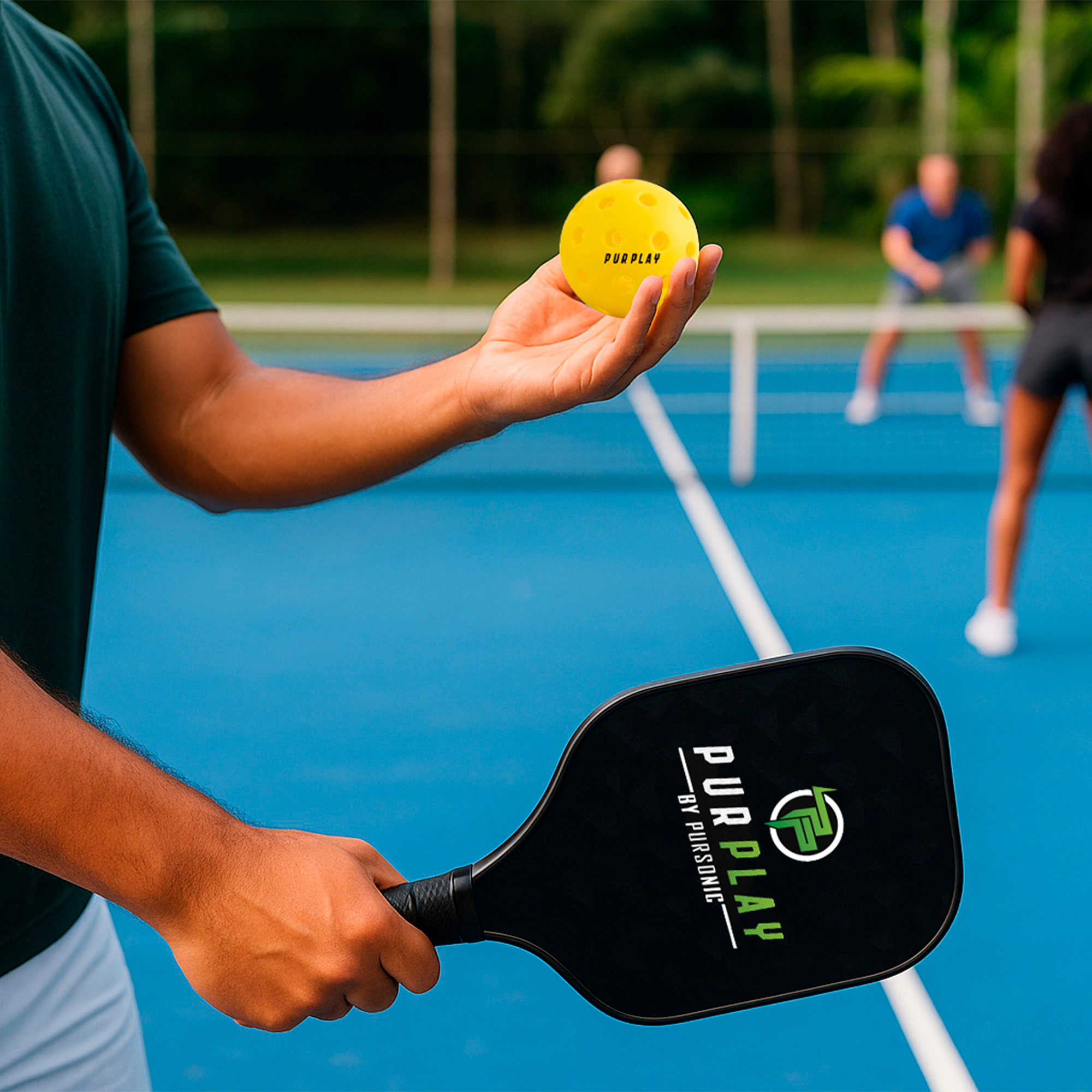 Pursonic Unisex High Performance Pickleball Set with Paddles, Balls & Carry Bag