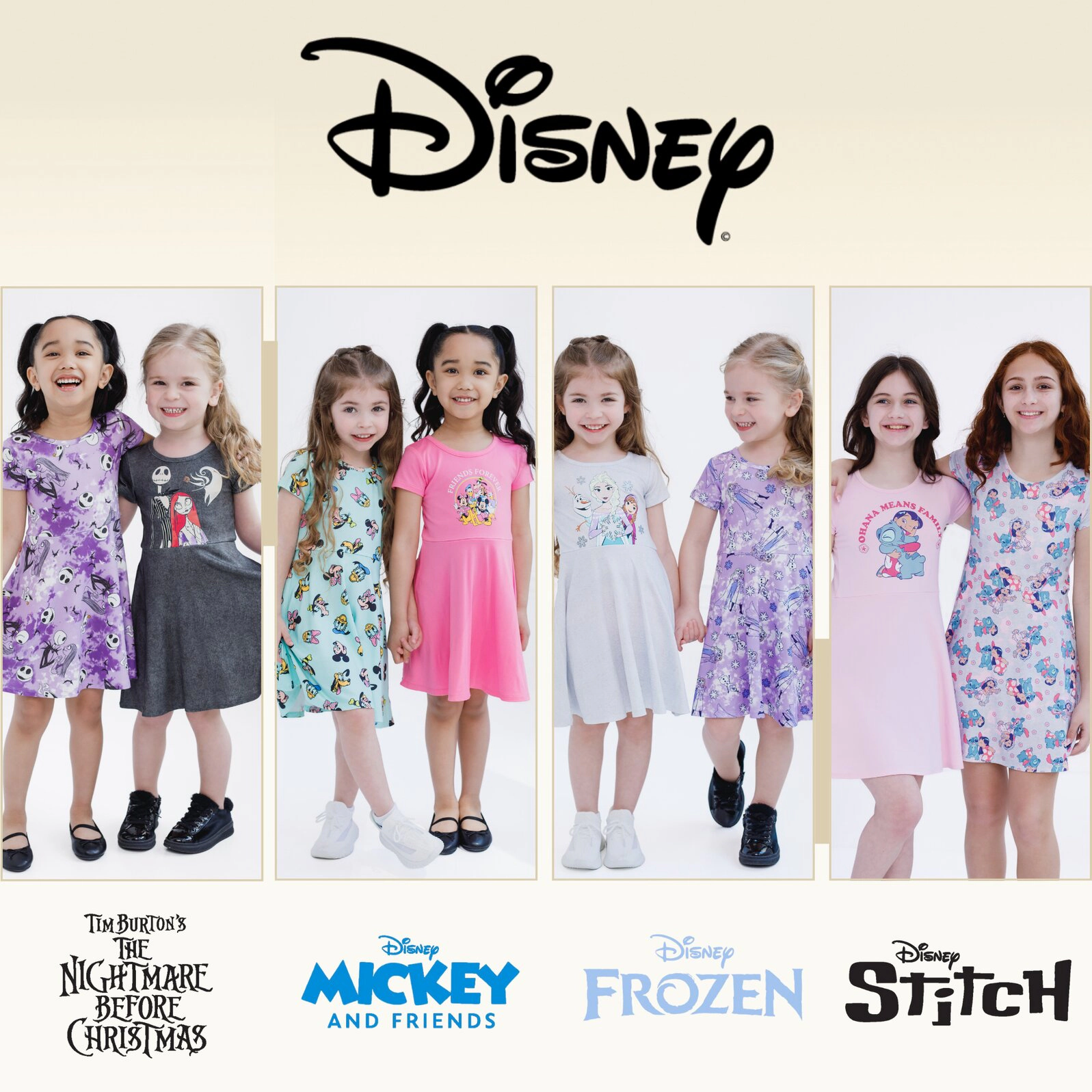 Disney Girls' 2-Pack Skater Dresses