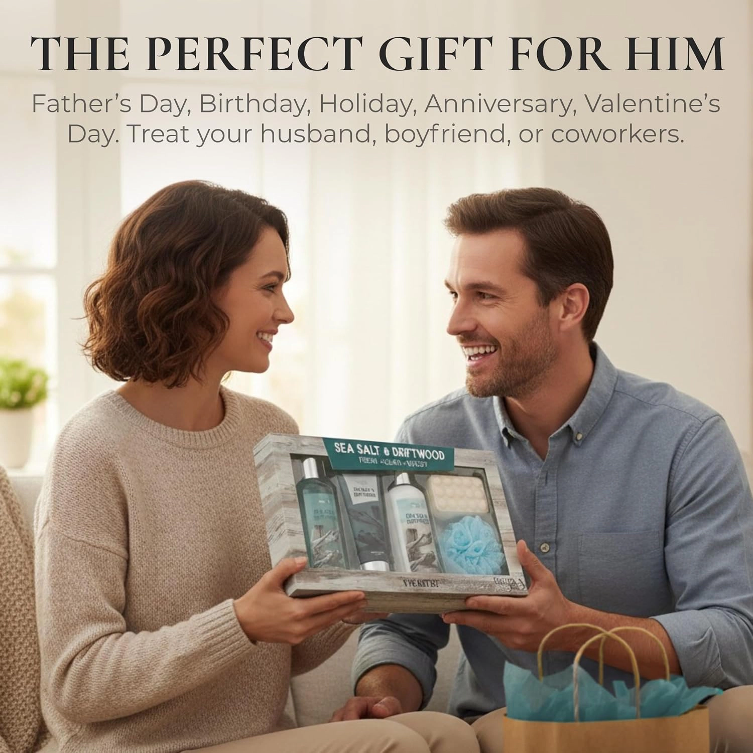 Freida and Joe Men Sea Salt & Driftwood Spa Gift Set