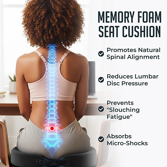Luminuxe Gel Memory Foam Seat Cushion, Cooling Gel U Shaped Tailbone Coccyx Car Seat Cushion, Orthopedic Chair Cushions