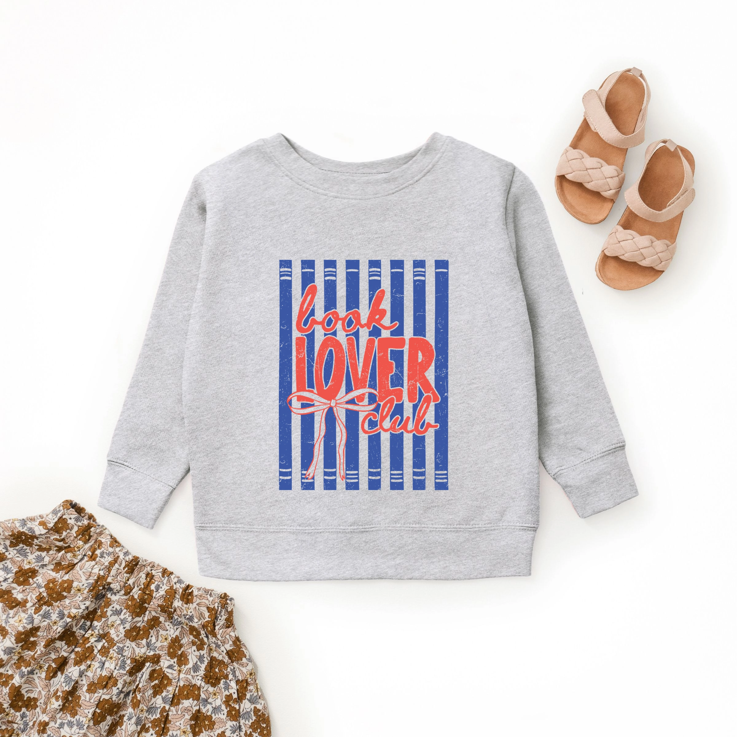 The Juniper Shop - Book Lover Club Stripes Youth Graphic Sweatshirt