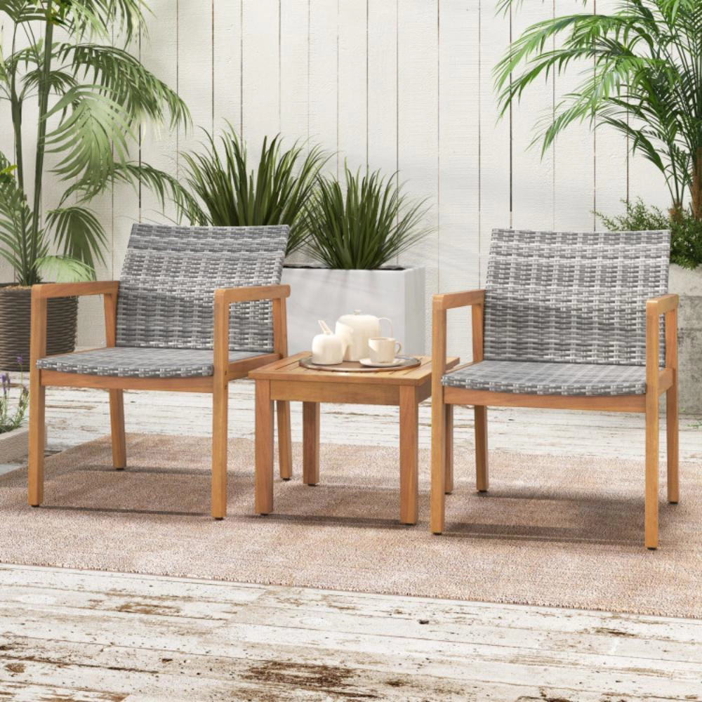 Hivvago 3 Pieces Patio Furniture Set  With Chair