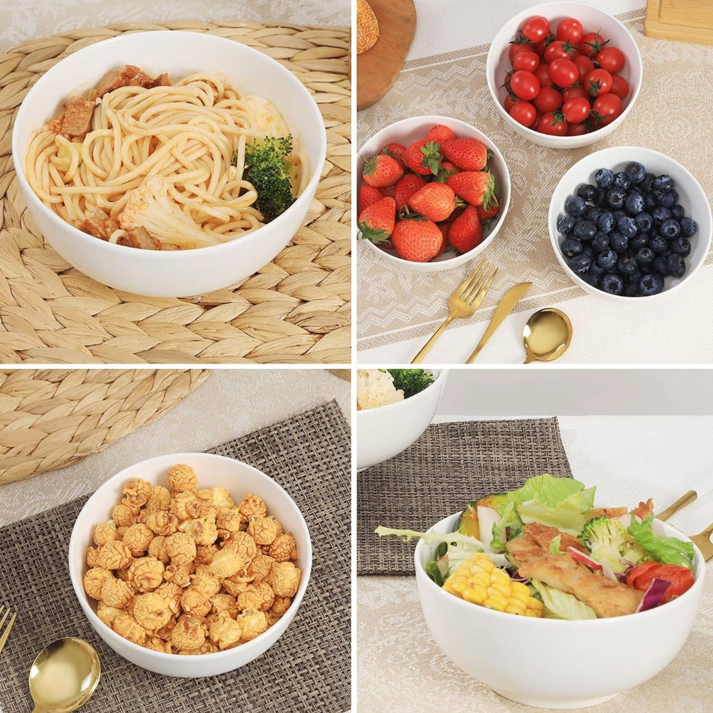 Stock Preferred Ceramic Cereal and Soup Bowl for Ramen Salad Rice Snacks 24 oz