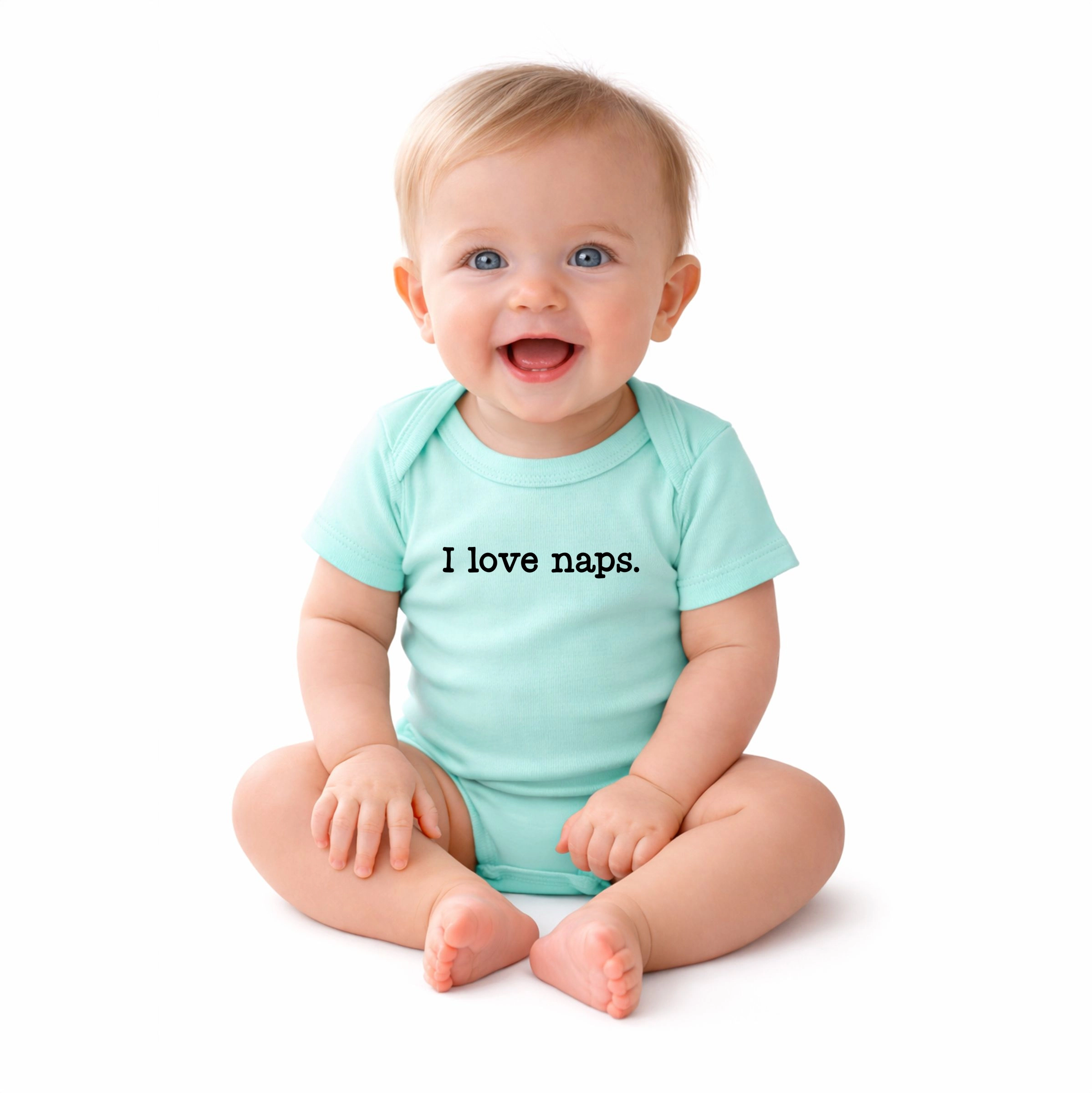 The Juniper Shop - I Love Naps Typewriter Baby Short Sleeve Graphic Bodysuit