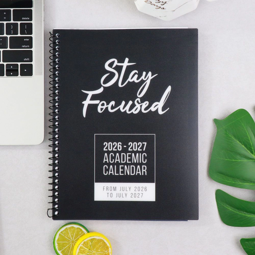 RE-FOCUS THE CREATIVE OFFICE 2026–2027 Academic Calendar, July–June Monthly and Weekly Planner with Time Slots