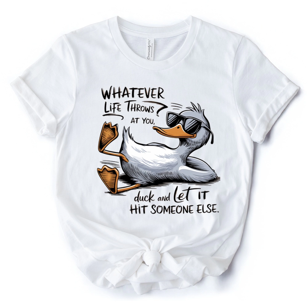OrnamentallyYou Unisex Chill Duck Life Quote T-Shirt