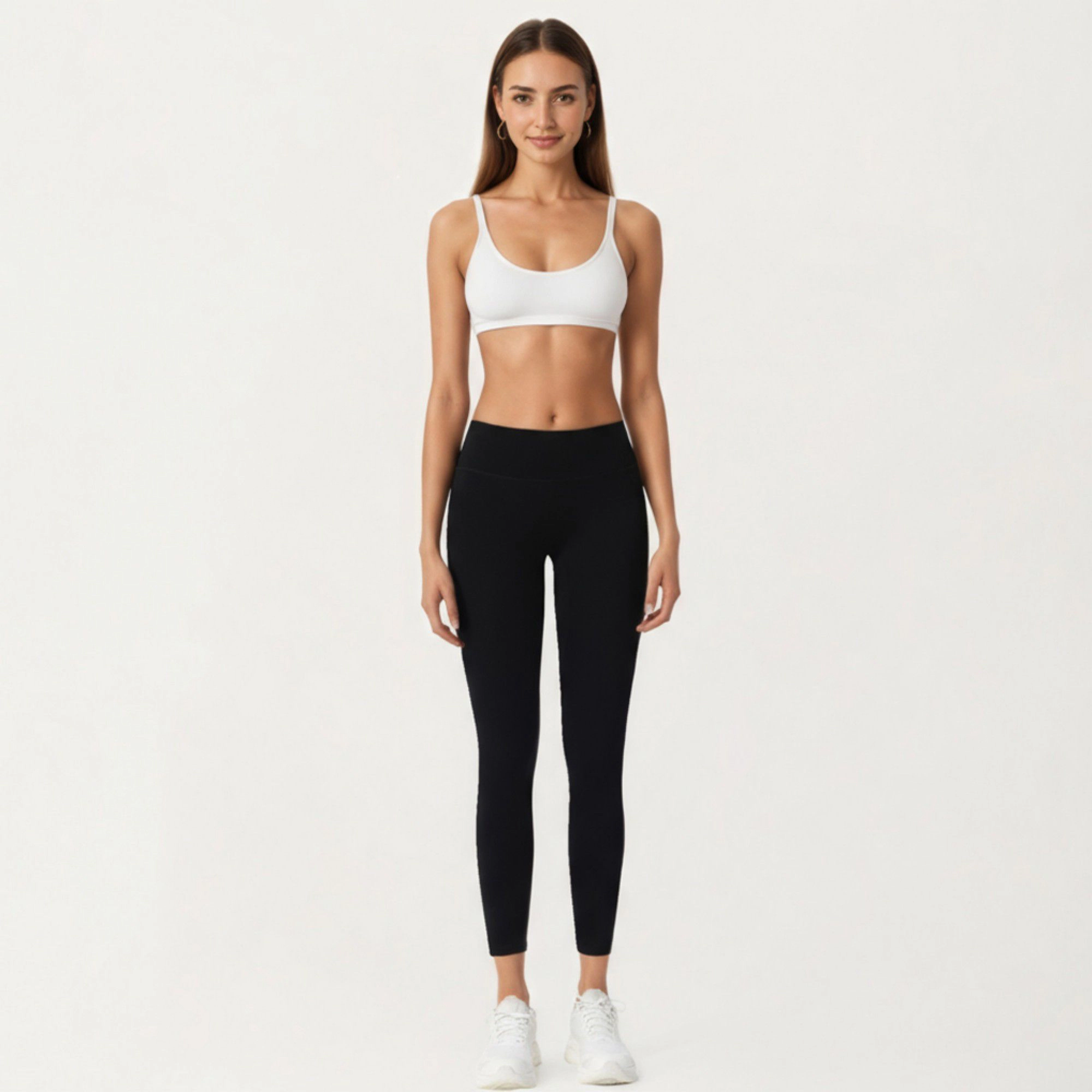 Anna-Kaci Active Women's High Waist Stretch Fit Full Length Leggings with Contour Waistband and Smooth Seam Detailing