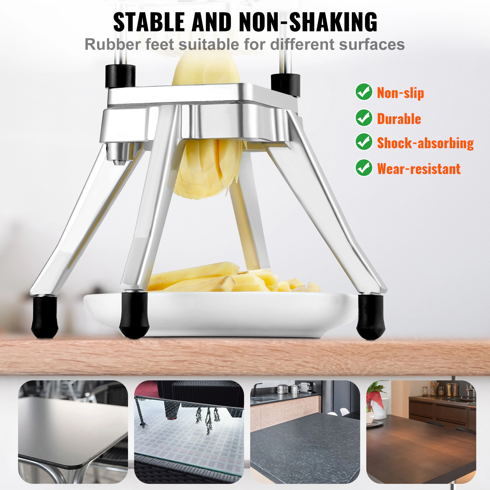 HONGGE Commercial Vegetable Fruit Chopper Blade Heavy Duty Professional Food Dicer French Fry Cutter Onion Slicer