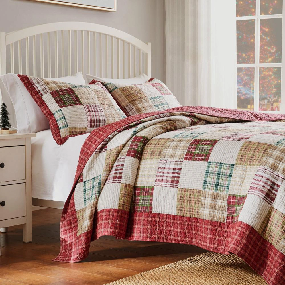 Greenland Home Fashion Oxford Quilt Set 3 Piece s Quilt Set Including Pillow Sham