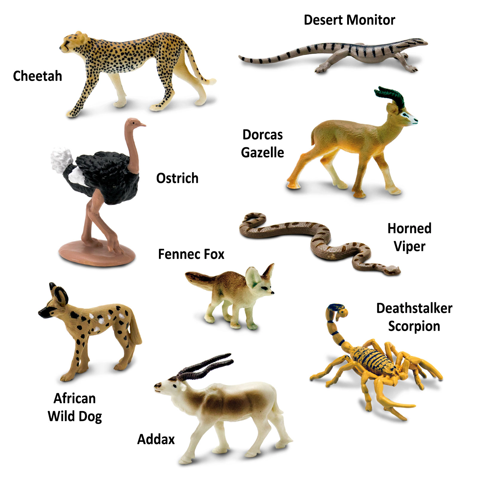 Safari Ltd. - Sahara Desert Animals TOOB - contains 9 Mini Figurines